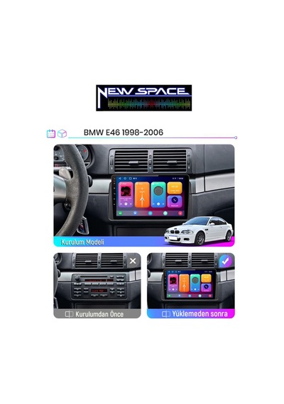 Bmw E46 Android 2gb Ram 32gb Rom Carplay Navigasyon Multimedya
