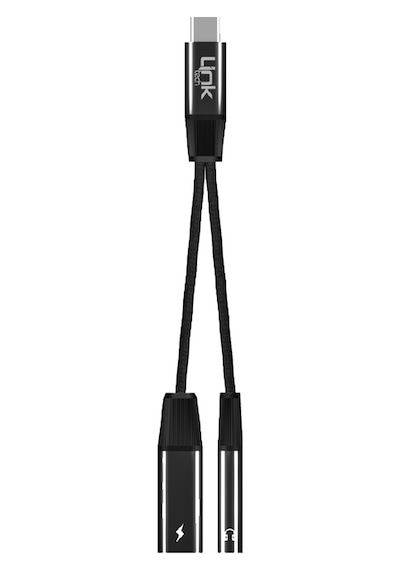 Linktech A202 Type-c To Type-c + 3.5mm Jack 65w 2in1 Dönüştürücü Adaptör -