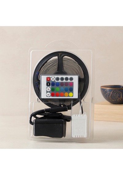 5m Rgb Şerit Led Ip65 Kumandalı Adaptörlü Smd2835 54 Led/m Renkli