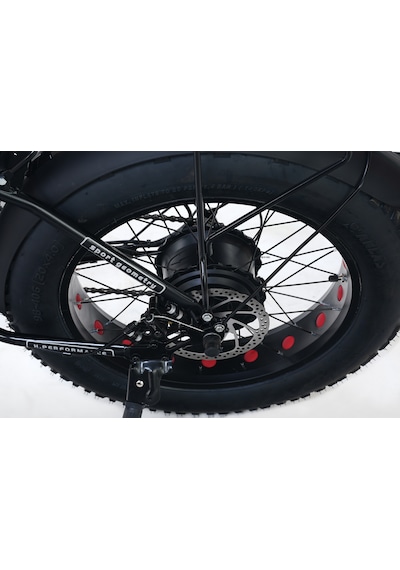 Bike - S Model Elektrikli Katlanılabilir Bisiklet Kırmızı - Siyah