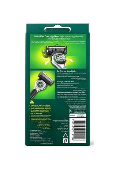 Dorco Pace 6 Sleek Multi-flex 6 Bıçaklı Sistem Tıraş Makinesi 1 Sap + 2 Yedek Başlık