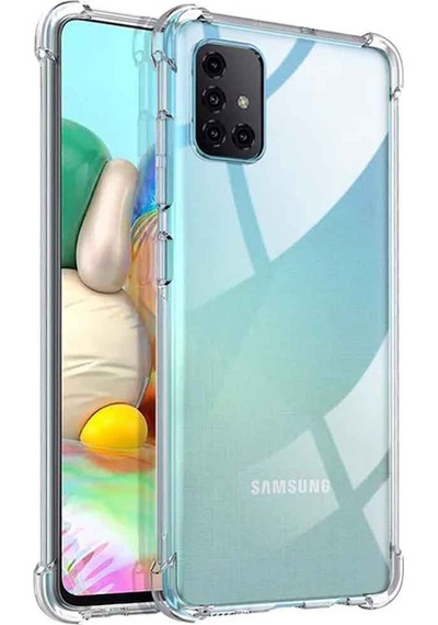 Samsung Galaxy Uyumlu A51 Shock Absorbing Darbe Emicili Şeffaf Silikon Kılıf