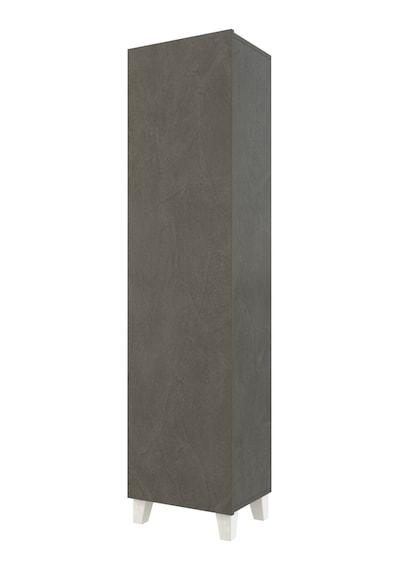 Çok Amaçlı Kapaklı Banyo Dolabı - Yüksek Raflı, Dar Alanlara Uyumlu Depolama Dolabı - Kil Grisi - 45cm Çok Amaçlı Kapaklı Banyo Dolabı - Yüksek Raflı, Dar Alanlara Uyumlu Depolama Dolabı - Kil Grisi - 45cm