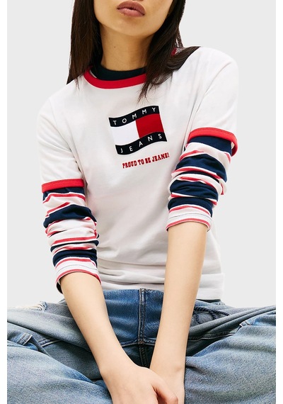 Tommy Jeans Pamuklu Logo Baskılı Regular Fit Bisiket Yaka T Shirt Bayan T Shirt Dw0dw22306 Ybl Beyaz Tommy Jeans Pamuklu Logo Baskılı Regular Fit Bisiket Yaka T Shirt Bayan T Shirt Dw0dw22306 Ybl Beyaz
