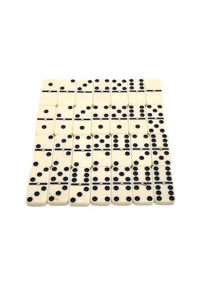 Büyük Boy Domino Oyun Seti Seramik Kemik Domino Taşı Seti Çantalı
