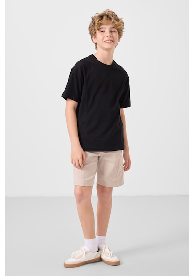 Siyah-taş Pamuklu Oversize Fit Dokuma Hafif Esnek Chino Erkek Çocuk Şort Takım - 11276 Siyah Siyah-taş Pamuklu Oversize Fit Dokuma Hafif Esnek Chino Erkek Çocuk Şort Takım - 11276 Siyah