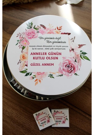 Anneler Günü Hediye Çikolata Metal Kutu