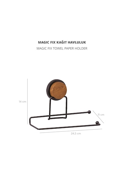 Ahşap Desenli Magic Fix Sihirli Yapışkan Siyah Kağıt Havluluk Siyah