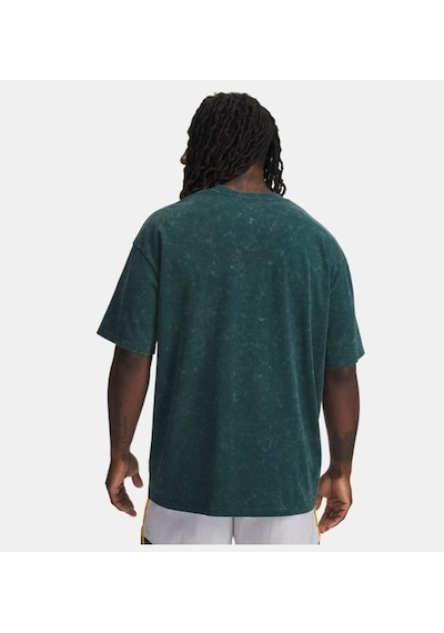 Under Armour M Hw Os Logo Wash Ss Erkek T-shirt 1389147-919 Yeşil