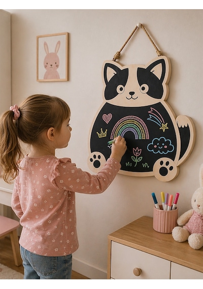Ncpuzzles Kedı Yazı Tahtası Çok Renkli