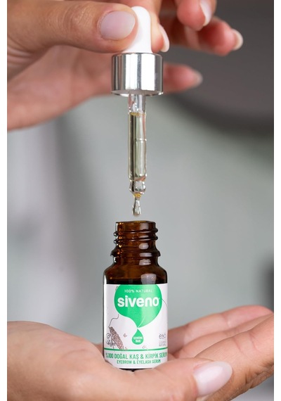 %100 Doğal Kaş Ve Kirpik Serumu Bitkisel Yoğunlaştırıcı Canlandırıcı Yoğun Bakım Yağı Vegan 10 Ml