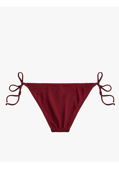 Koton Yanları Bağlamalı İpli Bikini Altı Bordo 6sak00002mm
