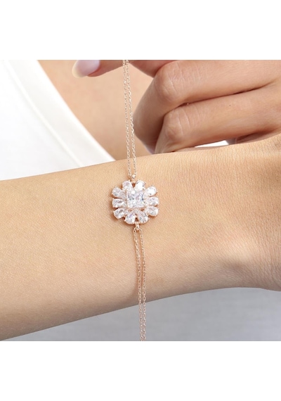 Mia Vento Effective Diamond Milano Rüyası Rose Renk Işıltılı Gümüş Bileklik