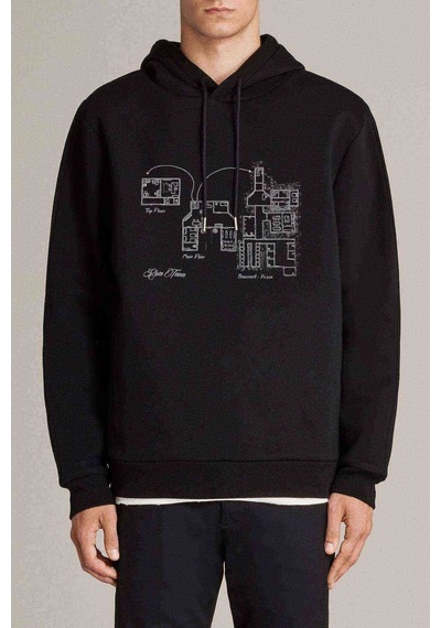 Prison Break A Plan Black Baskılı Siyah Erkek Örme Sweatshirt (531050267)