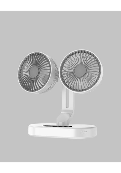 Kablosuz Usb Şarjlı 720 Döner Masaüstü Fan Çift Taraflı Serinlik Ve Gece Lambası