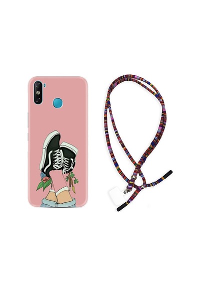 Infinix Smart 4 Kılıf Rasta Boyun Askılı Dog And Girl 1359