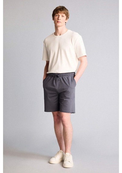Defacto Regular Fıt Sweatshirt Kumaşı Şort W1105az26smar58 Antrasit-ar58