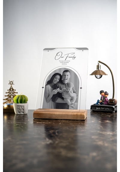 Aile Fotoğrafı Anneler Günü Kişiselleştirilebilir Sevgiliye Masa Dekouru