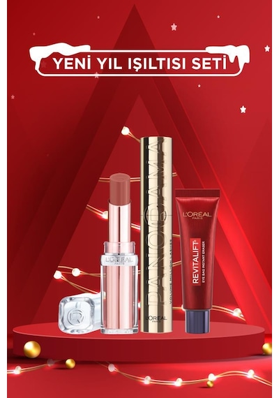 Yeni Yıl Kusursuz Göz Makyajı Seti Color Riche Shine Ruj & Panorama Siyah Maskara & Eyebag Göz Kremi pktnewyearmkyjset5-11026 0