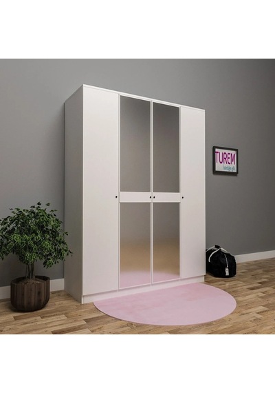 Emily Aynalı Gardrop Mdf Beyaz Emily Aynalı Gardrop Mdf Beyaz