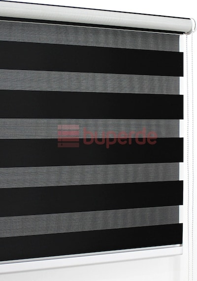 Buperde Siyah Eko Zebra Stor Perde