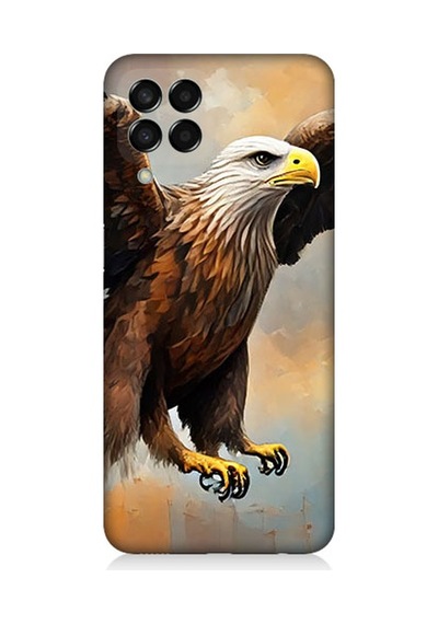 Samsung Galaxy M33 Uyumlu Kartal Uçuşu Desenli Silikon Kılıf