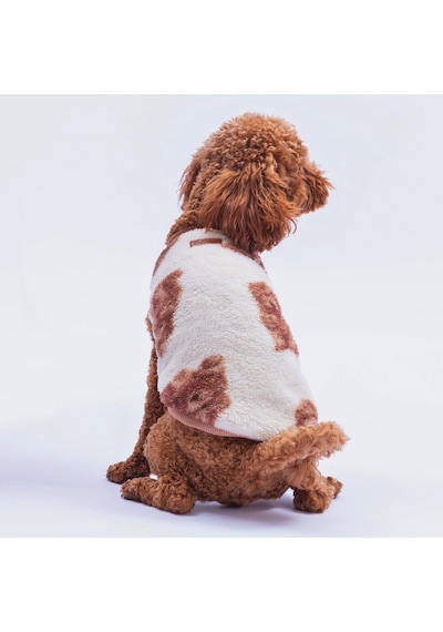 Poodle Paw Peluş Sweat Poodle Desenli Kedi Köpek Sweati Kedi Köpek Kıyafeti Köpek Peluş Kolsuz Sweat Sıcak Tutan Süveter