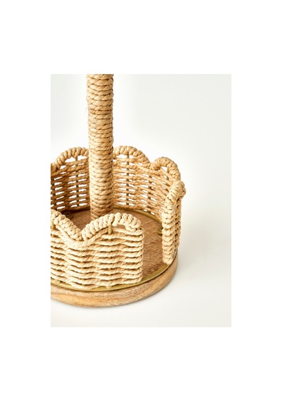 Bella Maison Scallop Kağıt Havluluk Koyu Bej 14x14x33 Cm Koyu Bej