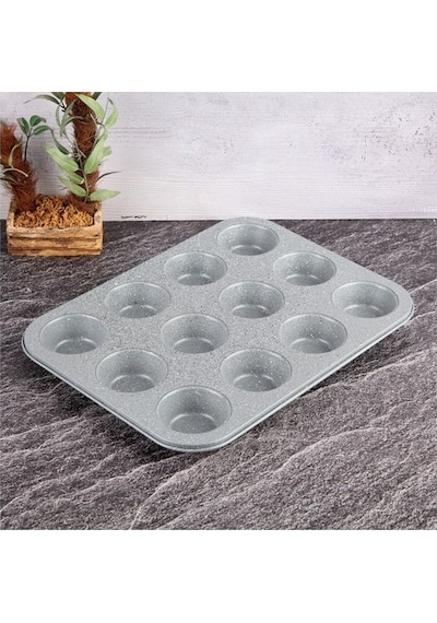 Tohana Kek Kalıbı Muffin 12 Li Granit Görünümlü 35cm Thn69005 2568