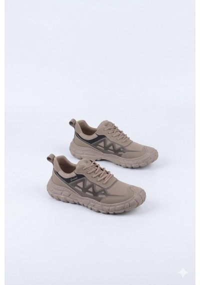 Pepita E097 Rahat Özel Tasarım Günlük Sneaker Erkek Spor Ayakkabı Kum