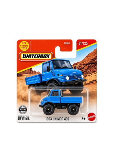 Matchbox 1963 Mercedes-benz Unimog 406 Mavi 1:64 81/125 Jhn56