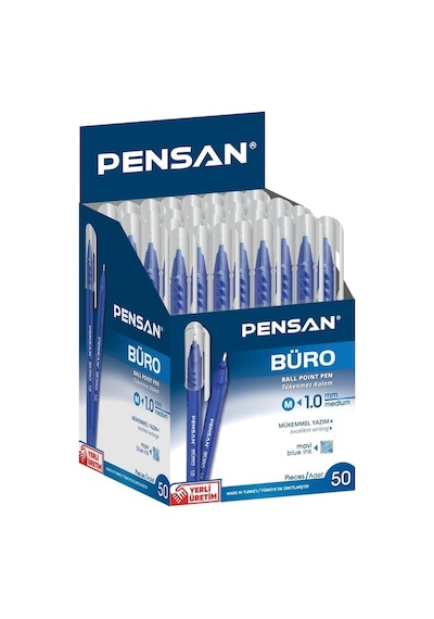 Pensan Mavi Tükenmez Kalem Pk 50'li 1.0 MM
