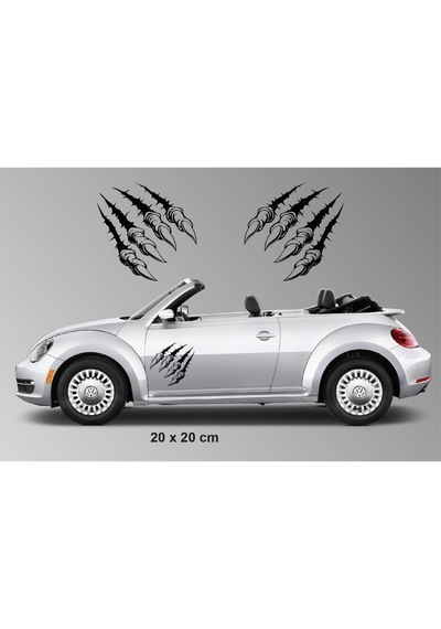 Aslan Pençeleri Tasarım Oto Sticker 2 Li Set