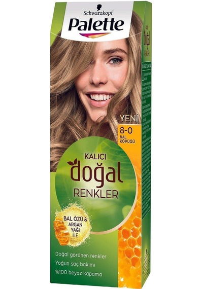 Palette Saç Boyası 8 - 0 Bal Köpüğü Kalıcı Doğal Renkler