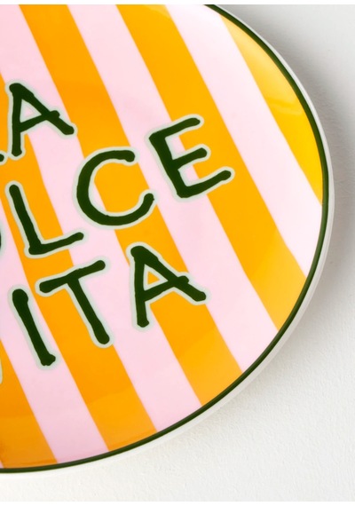 Bella Maison Line Porselen 4'lü Pasta Tabağı 21 Cm Çok Renkli