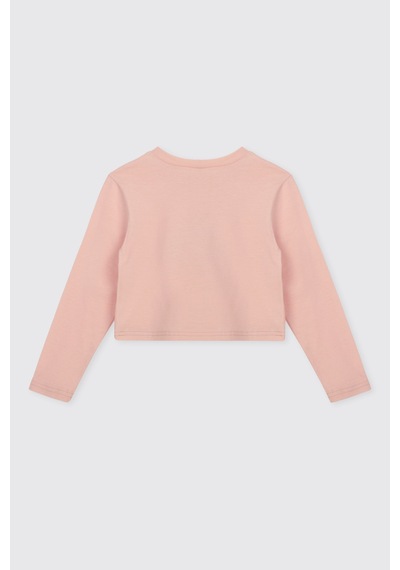Panço Kız Çocuk Uzun Kollu Açık Pembe Tişört 2621gk05027