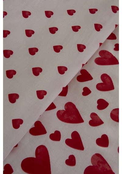 Karaca Home Amour Bliss %100 Pamuk Tek Kişilik Nevresim Takımı Kırmızı Kırmızı