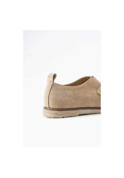 Dericia Shoes Glamour Hakiki Deri Süet Kadın Günlük Rahat Casual Ayakkabı Bej