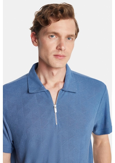 Tudors Erkek Slim Fit Dar Kesim Viskon Fermuarlı Polo Yaka Mavi Tişört-34355 Mavi Tudors Erkek Slim Fit Dar Kesim Viskon Fermuarlı Polo Yaka Mavi Tişört-34355 Mavi