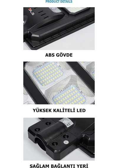 Tr 600w Solar Güneş Enerjili Led Bahçe & Çevre Aydınlatma Lambası Profesyonel Dış Mekan Slr-lg-600