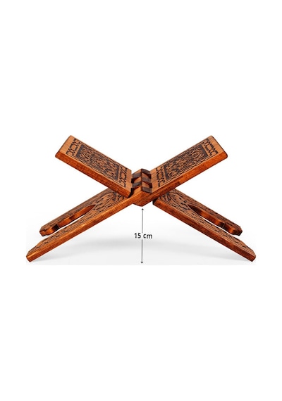 Selçuklu Ahşap Yakma Desenli Rahle 45 x 18.5 CM