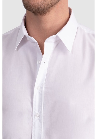 Tudors Slim Fit Dar Kesim Tery Cotton Erkek Gömlek-23362 Beyaz Tudors Slim Fit Dar Kesim Tery Cotton Erkek Gömlek-23362 Beyaz