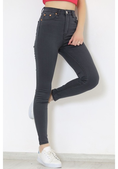 Mokashopin - Süper Likra Kot Pantolon Koyufüme - 9815.1431. 001