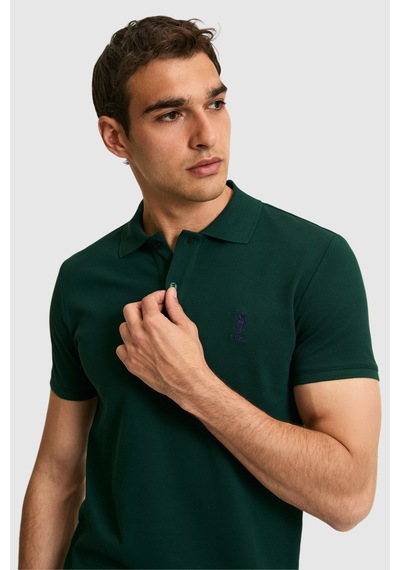 U.s. Polo Assn. Erkek Koyu Yeşil Tişört Basic 50322304-vr079 Koyu Yesıl