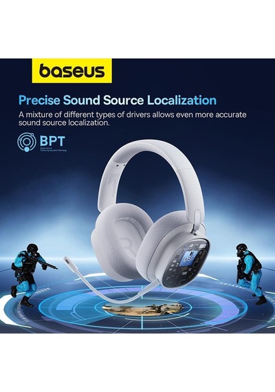Baseus GH02 Mikrofonlu Kablosuz Oyun Kulak Üstü Kulaklık
