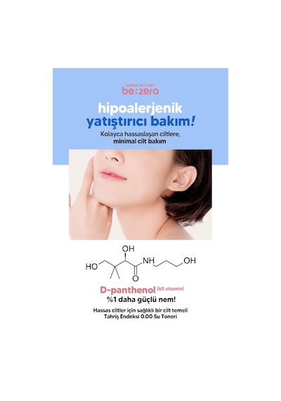 Derma Factory Hassas Ciltler İçin Onarıcı Tonik Derma Factory Be Zero Mild Toner 250ml
