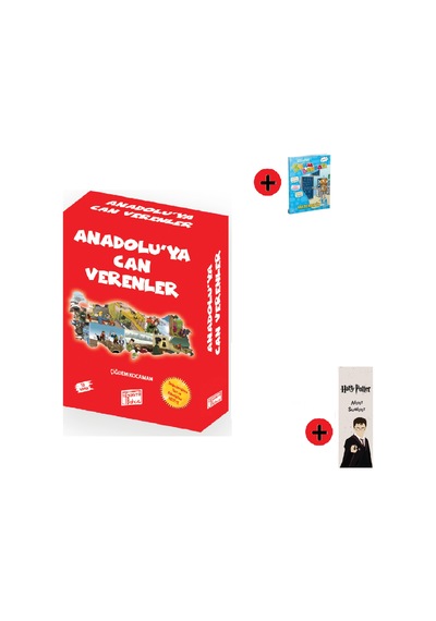 4. Sınıf Hikaye Seti Gizemli Bahçe Yayınları Anadolu'ya Can Verenler + 4. Sınıf Test Kitabı + Kişiye Özel İsimli Harry Potter Kitap Ayracı