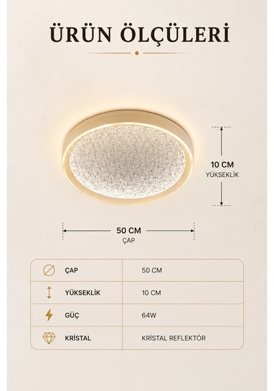 Modern Premium Kumandalı 3 Renkli Plafonyer Ledli Tavan Avizesi Salon 46w Modelleri Beyaz