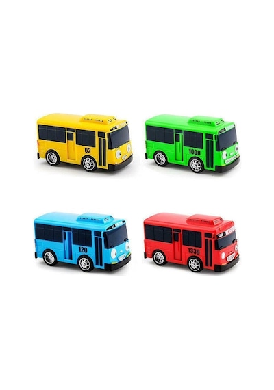 Tayo Oyuncak Otobüs 7 Cm 4lü Set Çek Bırak Tayobüs Diğer