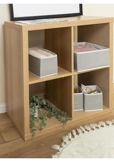 Alas 4 Lü Çekmece İçi Düzenleyici Organizer Çamaşır Saklama Set Kumaş 17 X 12 Gri Diğer